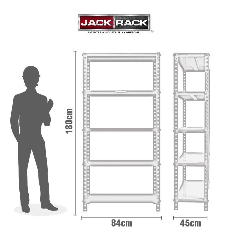 Estante 180 x 84 x 45 cm - ECM-440K - Imagen 4