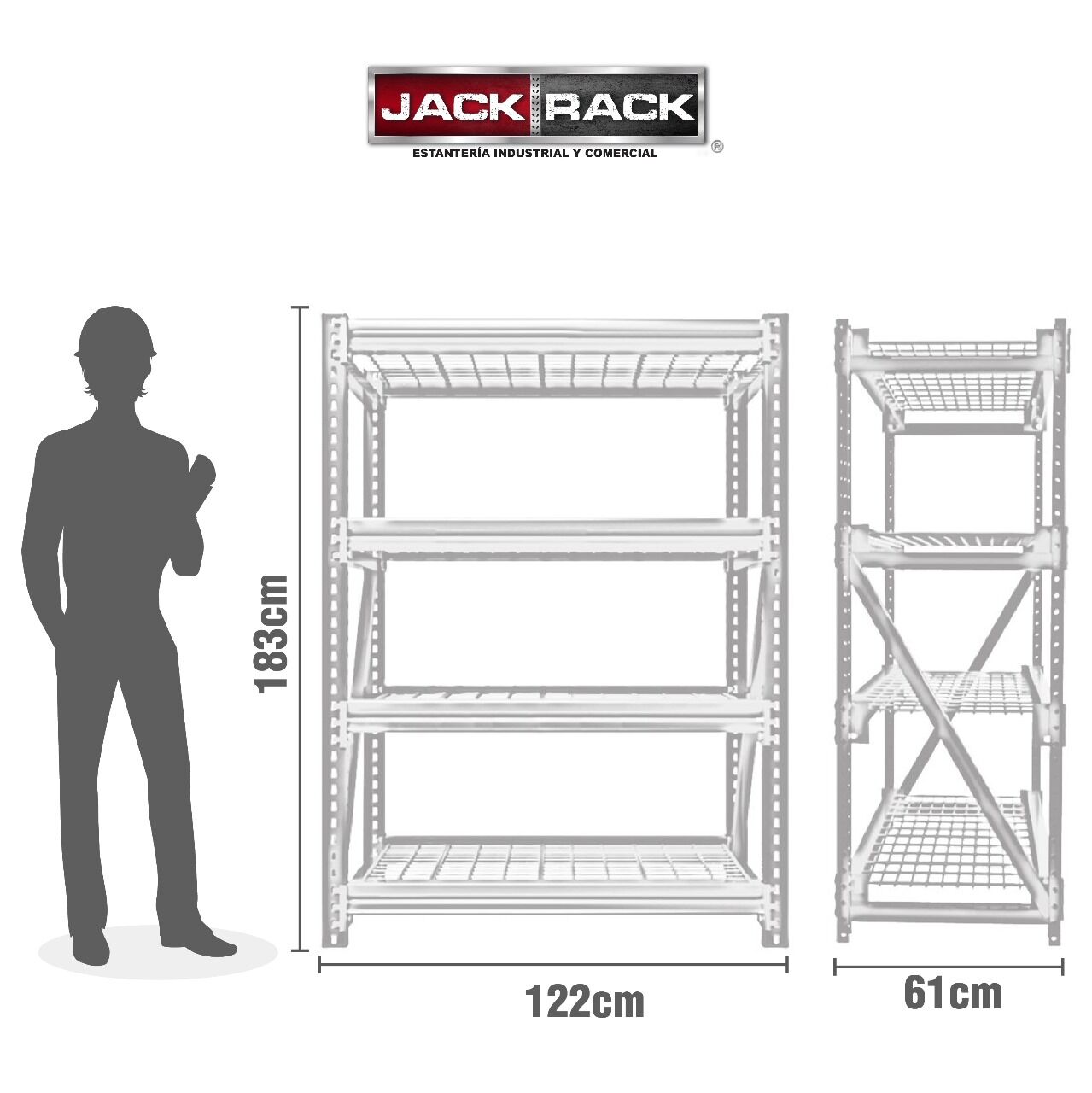 rack 600 kilos metalico jack rack